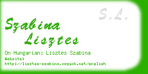 szabina lisztes business card